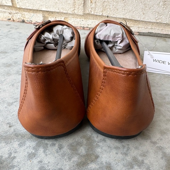 Harborsides Grape Ballet Flats buckle Brown Size 6.5W wide width NWT - Picture 3 of 8